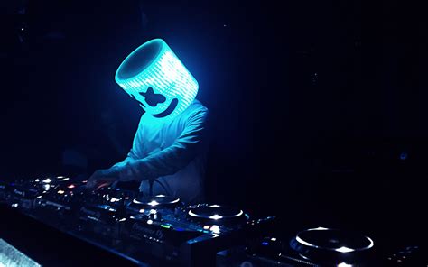 Marshmello, 4k, DJ, night club, superstars, DJ Marshmello, night party ...