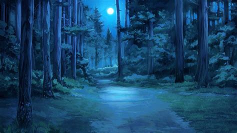 HD wallpaper: animated illustration of woods, Everlasting Summer, Moon ...