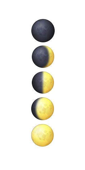 "Moon Cycle Emoji" Poster by lostinthewild | Redbubble