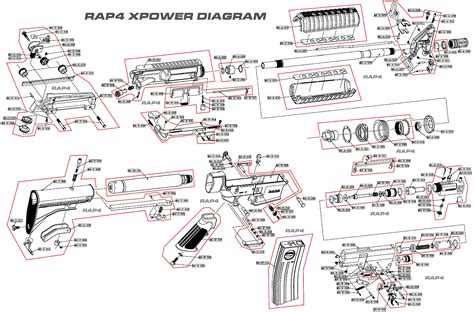 M4 Carbine Parts Labeled