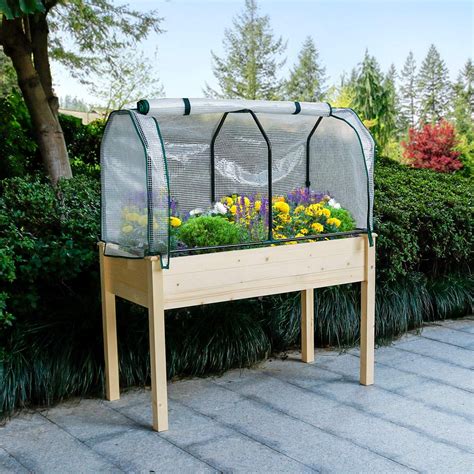 LYNSLIM Garden Bed with Legs, 48x21x30in Raised Garden Bed, Elevated ...