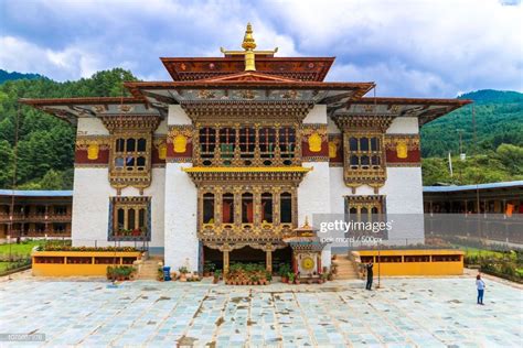 Stock Photo : Traditional Bhutanese temple architecture, Bhutan ...