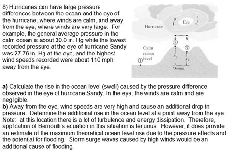 Solved ↑ Eye 2 Hurricane 8) Hurricanes can have large | Chegg.com