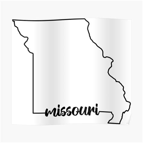 "Missouri State Outline" Poster for Sale by EvolvClothing | Redbubble