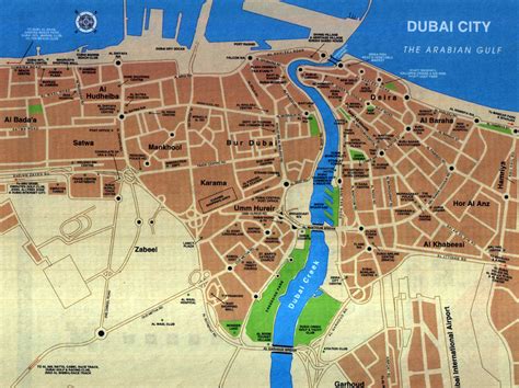 UAE Dubai Metro City Streets Hotels Airport Travel Map Info: Complete ...