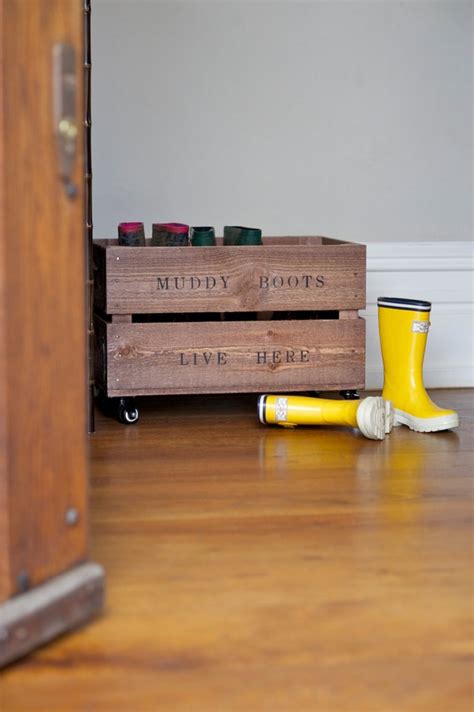 Wooden Storage Boxes on Wheels personalised 'Crate On