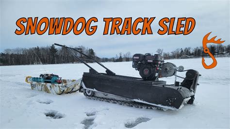 Snowdog Track Sled Ice Fishing Machine - YouTube