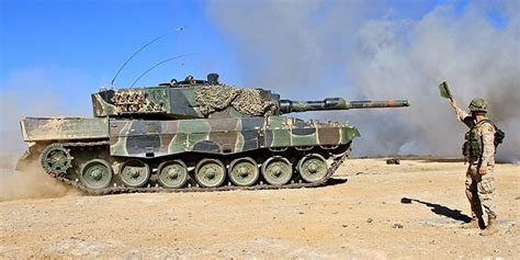 This is the inside of the turret of a Leopard 2A4 tank during a ...