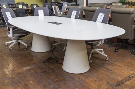 9.2′ x 5′ White Conference Table • Peartree Office Furniture