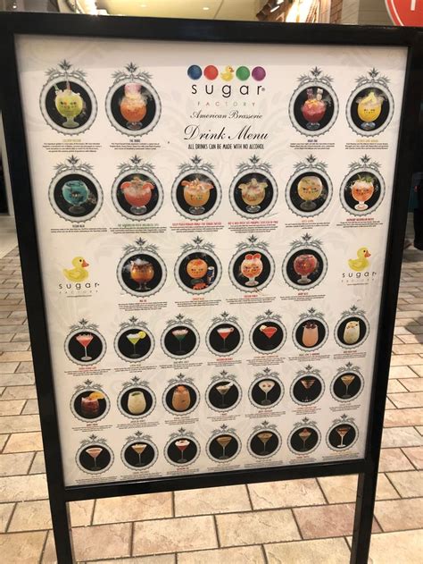 Sugar factory drink menu | Sugar factory drinks, Sugar factory, Drink menu