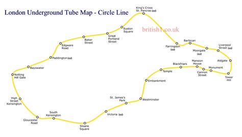 London Underground Circle Line Map - Map Of Washington Dc Area