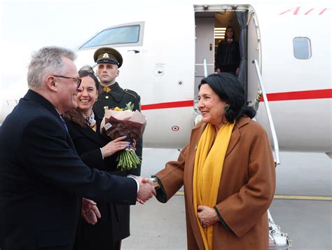 Salome Zurabishvili starts official visit to Lithuania