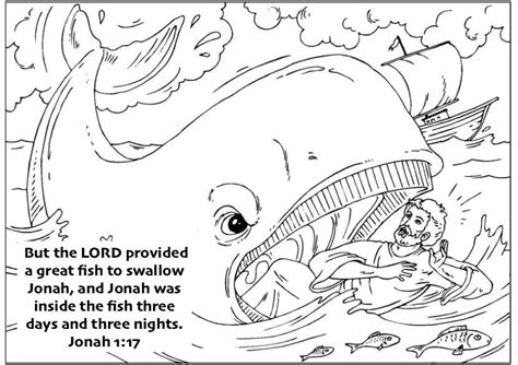 Jonah and the Whale Coloring Page - Etsy