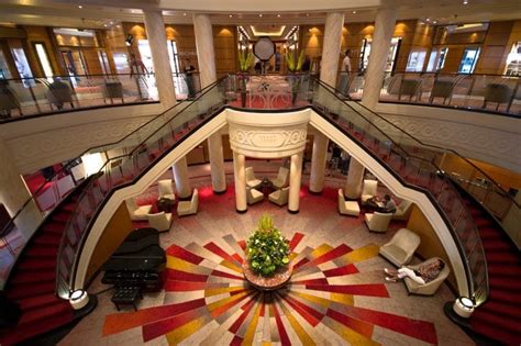 QM2 Grand Lobby of Queen Mary 2 - Travel Squire