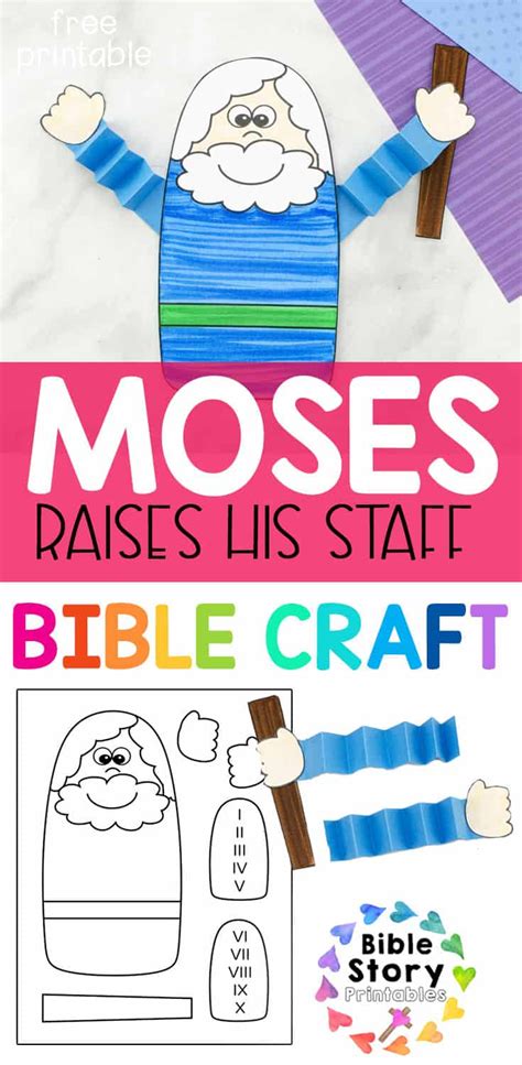 Moses Parts The Red Sea Bible Craft - Bible Story Printables