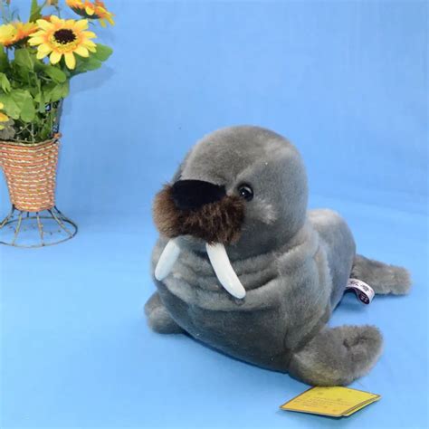 new lovely plush gray walrus toy high quality walrus doll about 35cm-in ...