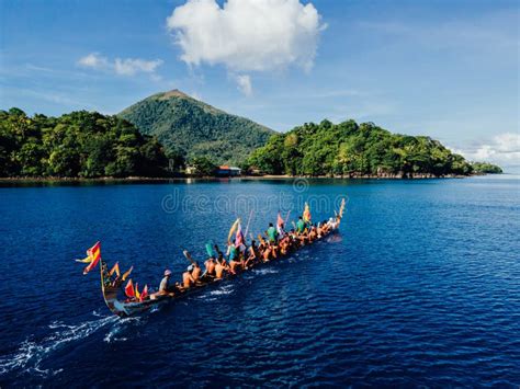 The Belang Race Tradition in Banda Naira Island Stock Photo - Image of ...