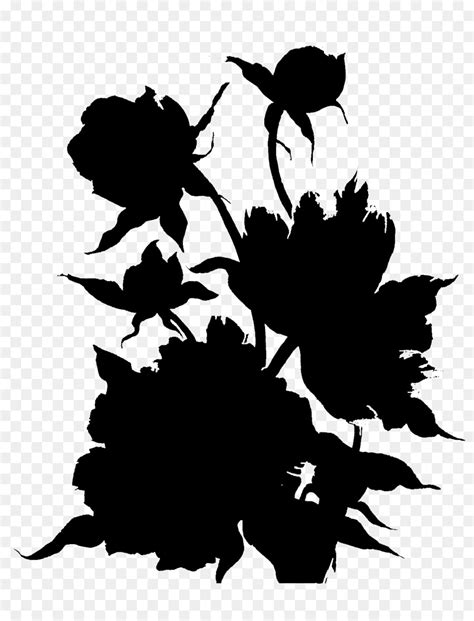 Free Black Flower Silhouette, Download Free Black Flower Silhouette png ...