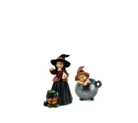 Miniature Baby Witch in Cauldron, GINEVRA ~ Halloween Figurines for ...