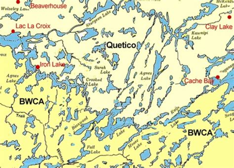 Boundary Waters Canoe Area Map