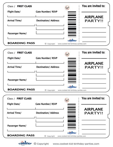 Boarding Pass Template, Boarding Pass Invitation, Ticket Invitation ...