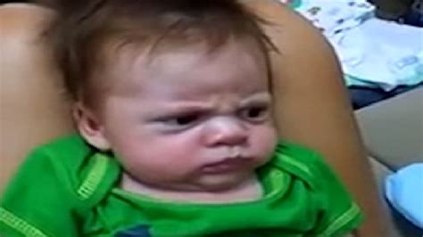 Watch: Baby has extremely angry face in hilarious video | Metro Video