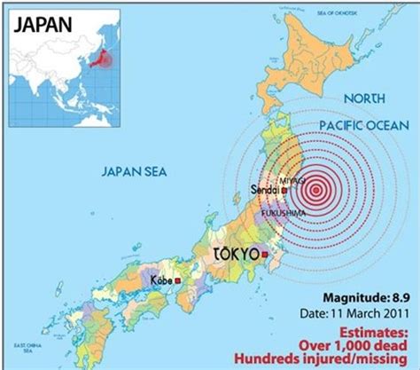 Japan Earthquake And Tsunami Map