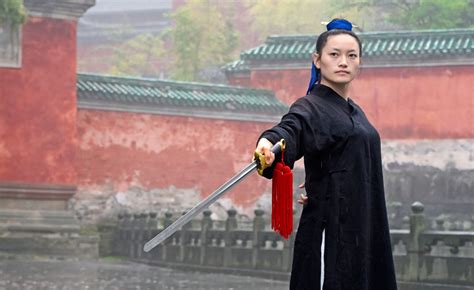 Our Wudang master trainings sword in front of the purple heaven palace ...