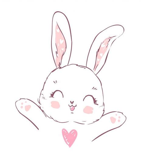 Premium Vector | Hand drawn cute cartoon bunny. | Bunny drawing, Cute ...