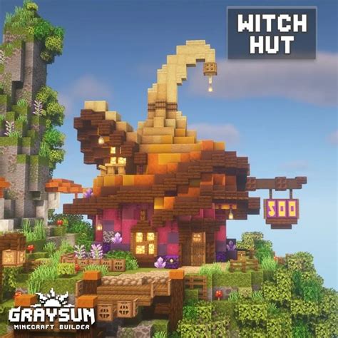 Minecraft Witch hut in 2022 | Minecraft, Minecraft architecture ...