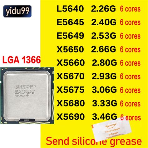 Intel Xeon L5640 E5645 E5649 X5650 X5660 X5670 X5675 X5680 X5690 CPU ...