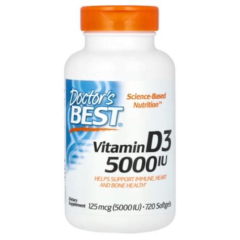 Doctor's Best Vitamin D3 Softgels 5000 IU, 720 ct - Kroger