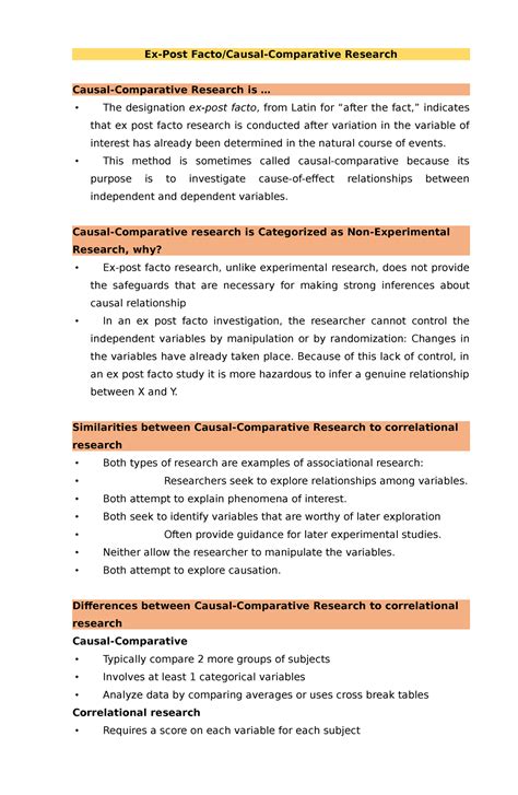 10. Causal-comparative Research - Ex-Post Facto/Causal-Comparative ...