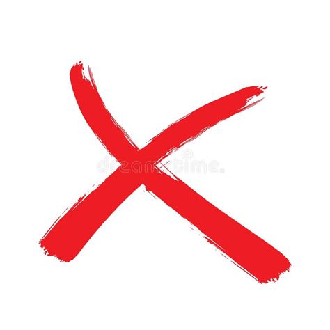 X Red Mark. Cross Sign Graphic Symbol. Crossed Brush Strokes. Stock ...