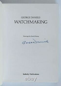 Watchmaking by George Daniels SIGNED First Edition Hardcover Book ...