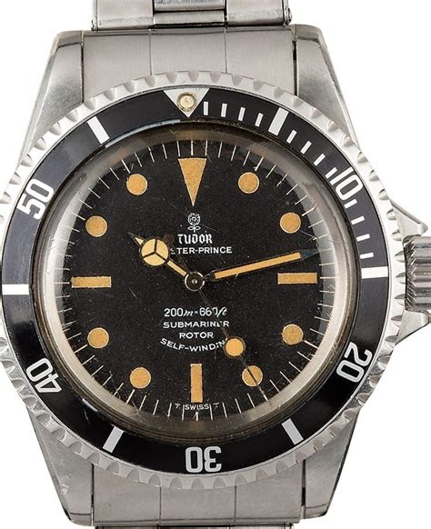 Rolex Tudor Submariner Black Dial Mens Automatic Watch | Bob's Watches ...