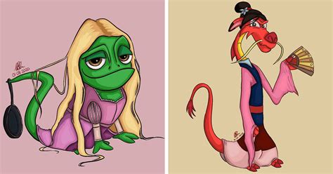 Artist Reimagines Disney Sidekicks As Their Corresponding Princesses ...