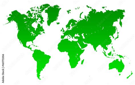 Green World Map - stock vector Stock Vector | Adobe Stock