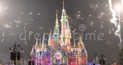 Disney Castle and Fireworks Show Stock Video - Video of show, firework ...