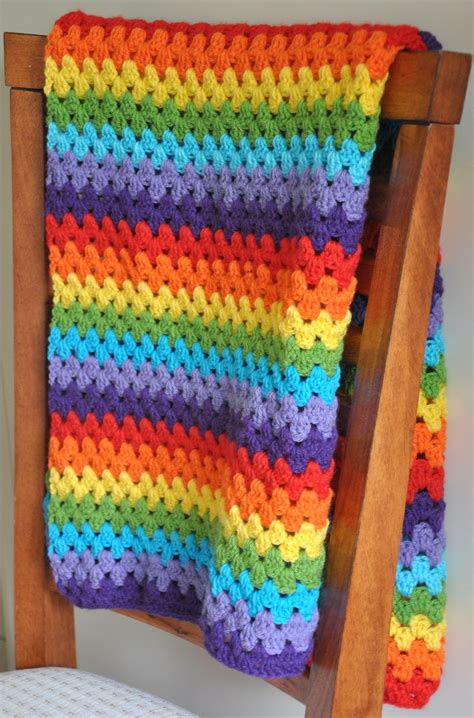 Granny Rainbow Blanket | Crochet blanket rainbow, Rainbow crochet ...