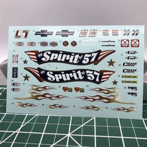 Spirit Of 57 Chevy Gasser Drag Race DECAL SHEET 1:25 MPC Search LBR ...