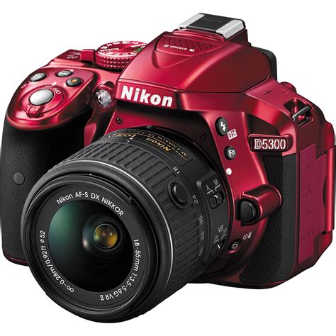 Nikon D5300 DSLR Camera with 18-55mm Lens (Red) 1523 B&H Photo