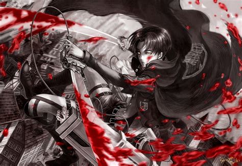 Levi Ackerman Blood and Sword HD Wallpaper by Souya Touki