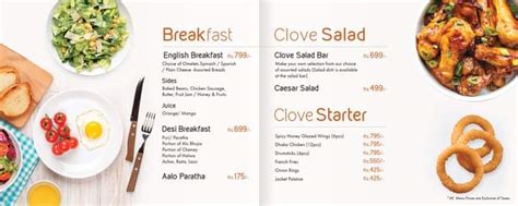 The Clove Restaurant & Grill Menu | Contact Number