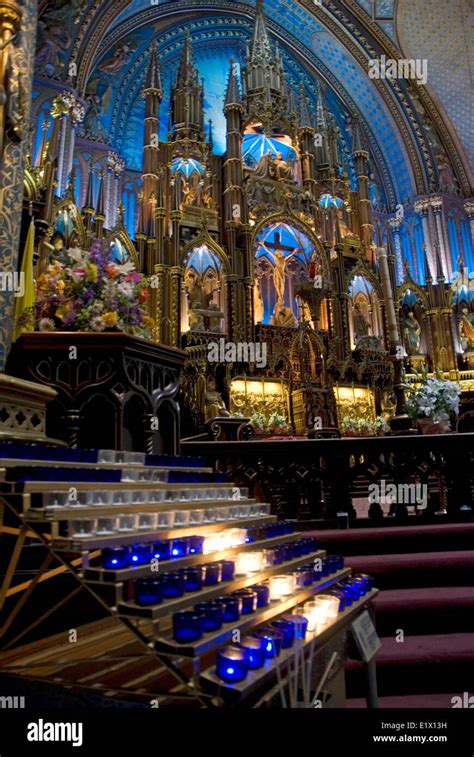 Interior of Notre-Dame Basilica (Montreal Stock Photo - Alamy