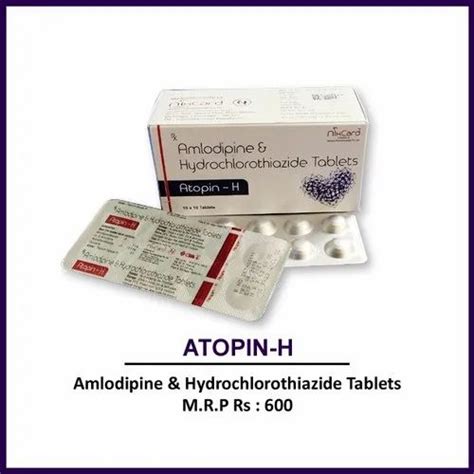 Atopin-h Amlodipine 5 Mg Hydrochlorothiazide 12.5 Mg, Packaging Type ...