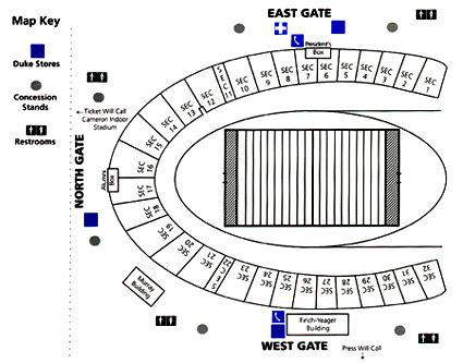 Wallace Wade Stadium Seating Chart By Rows | Elcho Table