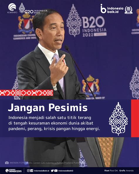 Presiden RI Joko Widodo: Jangan Pesimis | Indonesia Baik