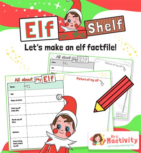 Elf On The Shelf Factfile Activity | Mrs Mactivity