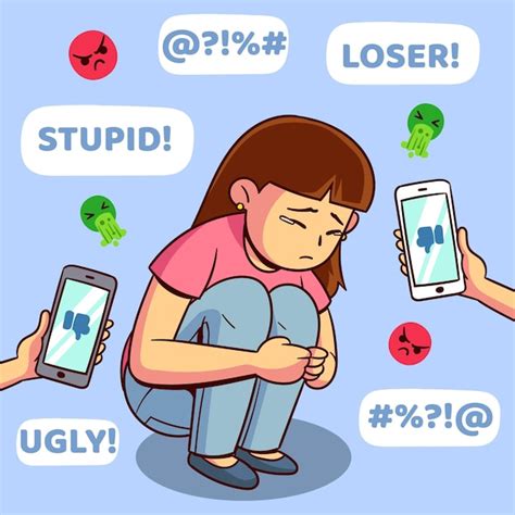 Cyber bullying illustration theme | Free Vector